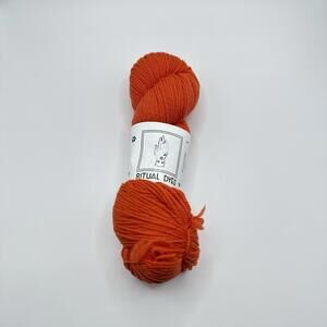 Ritual Dyes Yarn Marona 3-Ply 100% Cormo Wool 250 Yards 100g Orange Jewelweed